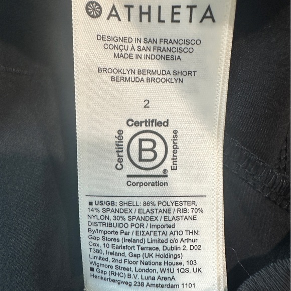 Athleta Shorts Size 2 Black Casual Travel Bermuda Walking - Picture 6 of 8
